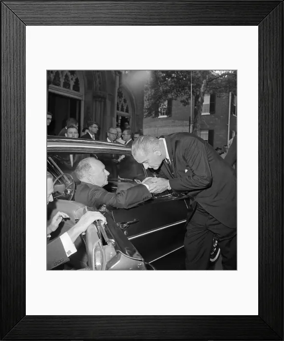 Framed Print : Lyndon Johnson Kissing Hand of Harry Byrd Framed Print : Lyndon Johnson Kissing Hand of Harry Byrd