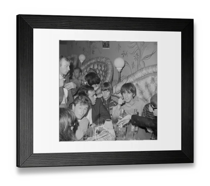 Framed Print : Beatle Members with Jayne Mansfield Framed Print : Beatle Members with Jayne Mansfield