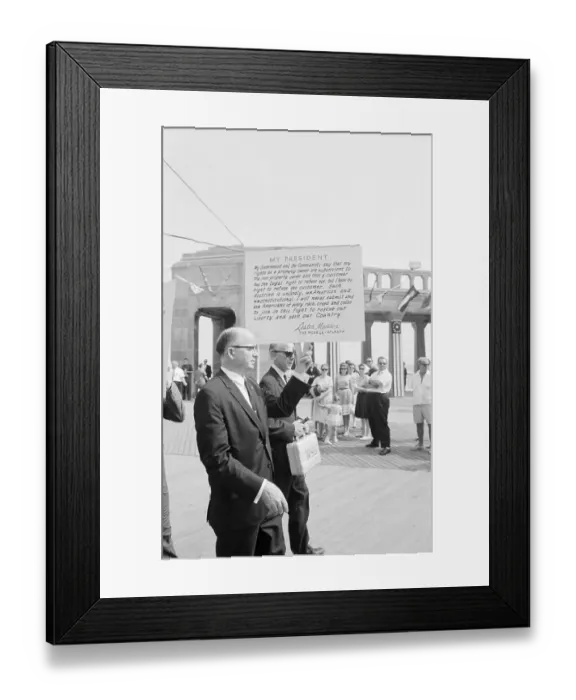 Framed Print : Lester Mattox W / Anti-Civil Rights Sign Framed Print : Lester Mattox W / Anti-Civil Rights Sign