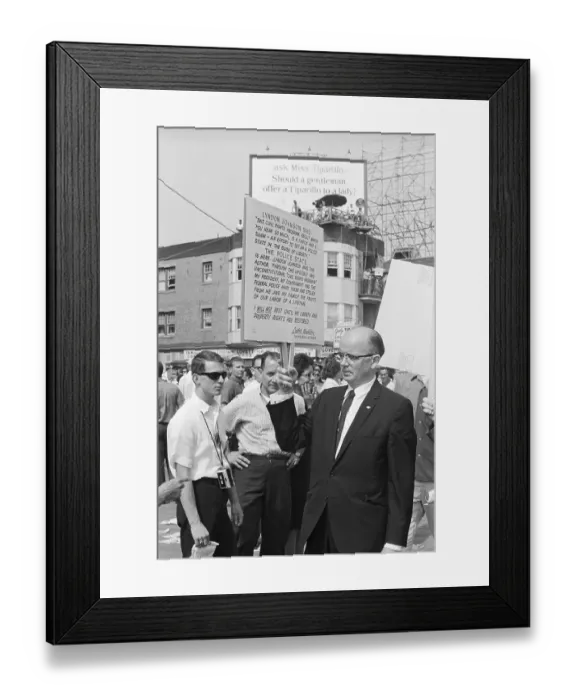 Framed Print : Lester Mattox W / Anti-Civil Rights Sign Framed Print : Lester Mattox W / Anti-Civil Rights Sign