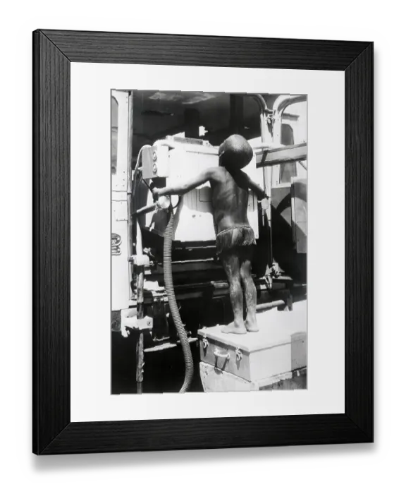 Framed Print : African Boy and an X-Ray Machine Framed Print : African Boy and an X-Ray Machine