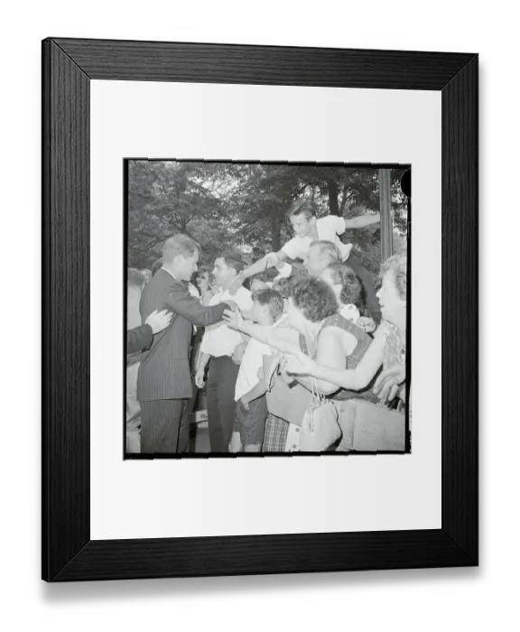 Framed Print : Robert F. Kennedy Reaching to Shake Citizens Hands Framed Print : Robert F. Kennedy Reaching to Shake Citizens Hands