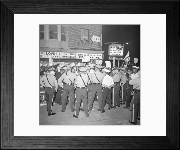 Framed Print : Police Blockade Mississippi Freedom Party Framed Print : Police Blockade Mississippi Freedom Party