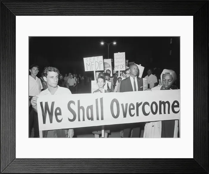 Framed Print : Civil Rights Demonstrators at Democratic National Convention Framed Print : Civil Rights Demonstrators at Democratic National Convention