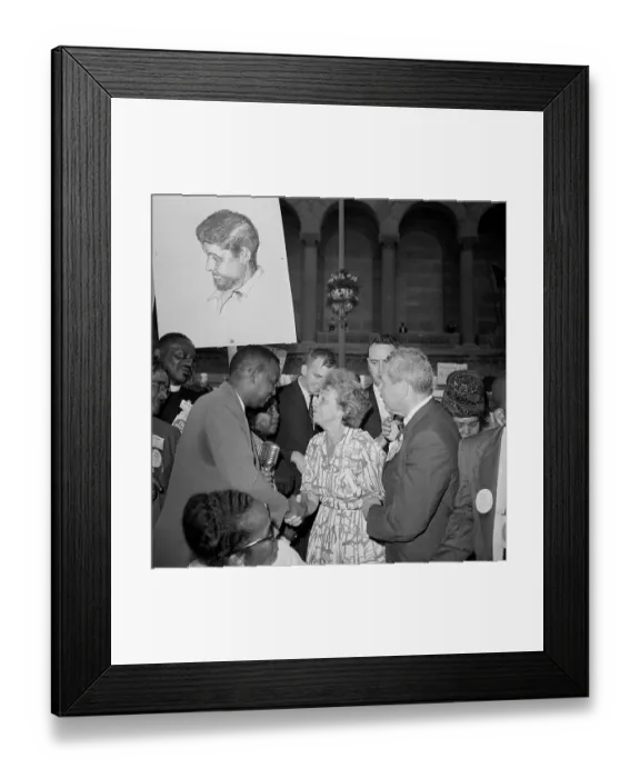 Framed Print : Mrs. Schwerner Speaking Framed Print : Mrs. Schwerner Speaking