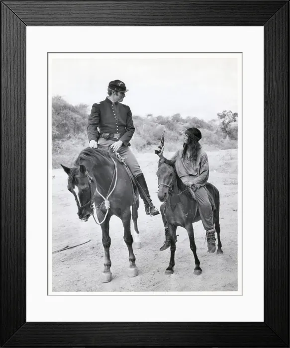 Framed Print : Charlton Heston and Jimmy Threetrees Framed Print : Charlton Heston and Jimmy Threetrees