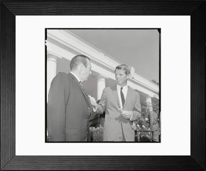 Framed Print : Robert Kennedy Conversing with Robert F. Wagner Framed Print : Robert Kennedy Conversing with Robert F. Wagner