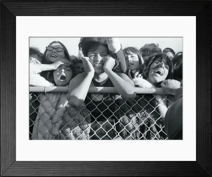 Framed Print : Teenage Girls Screaming for The Beatles Framed Print : Teenage Girls Screaming for The Beatles