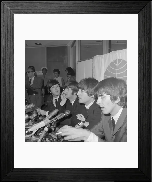 Framed Print : The Beatles at a Press Conference