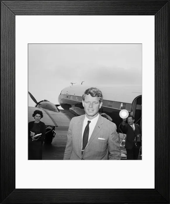 Framed Print : Robert F. Kennedy Standing Near Airplane Framed Print : Robert F. Kennedy Standing Near Airplane