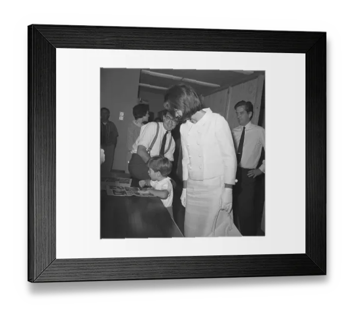 Framed Print : John F. Kennedy Jr. and His Mother Framed Print : John F. Kennedy Jr. and His Mother