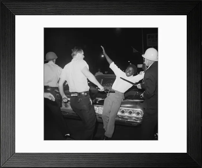 Framed Print : Policemen Subdue Rioter Framed Print : Policemen Subdue Rioter