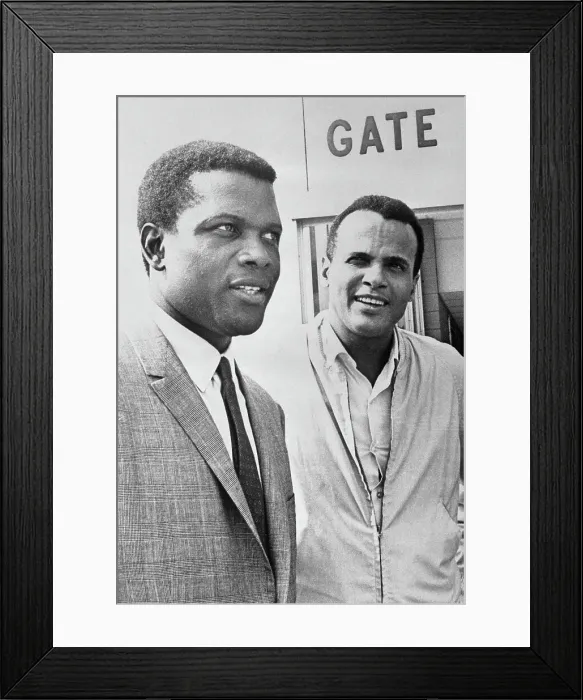 Framed Print : Sidney Poitier and Harry Belafonte Framed Print : Sidney Poitier and Harry Belafonte