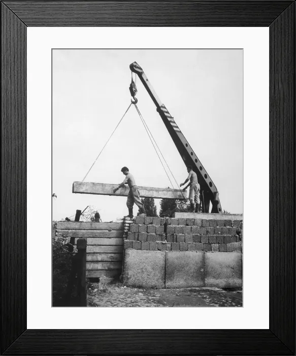 Framed Print : Construction Adding to the Berlin Wall Framed Print : Construction Adding to the Berlin Wall