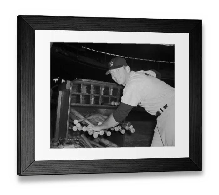 Framed Print : Mickey Mantle Choosing Baseball Bat Framed Print : Mickey Mantle Choosing Baseball Bat