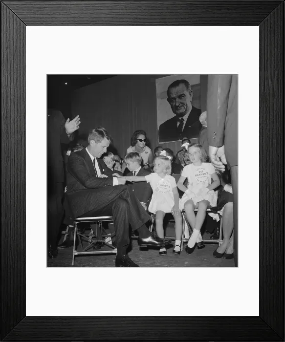 Framed Print : Robert Kennedy Sitting with Children Framed Print : Robert Kennedy Sitting with Children