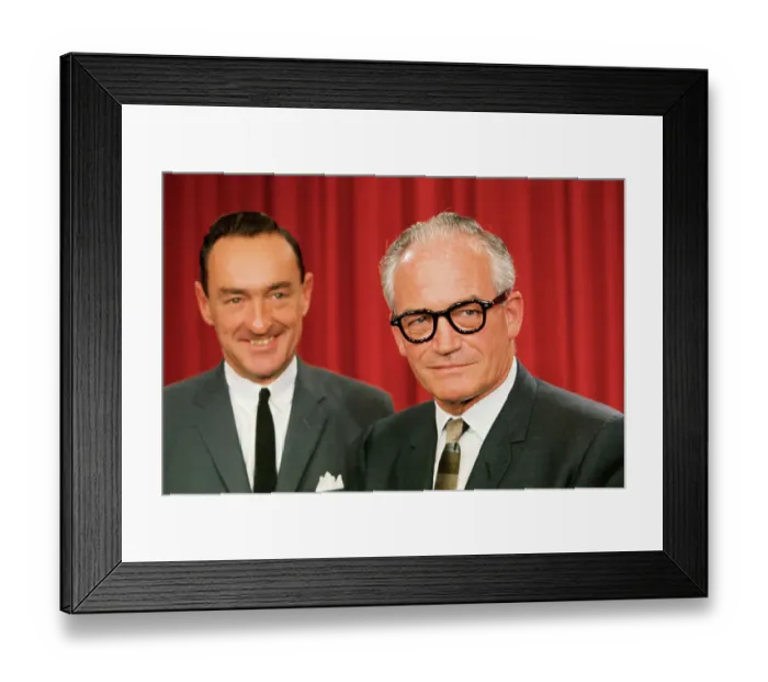 Framed Print : Republican Candidates William Miller and Barry Goldwater Framed Print : Republican Candidates William Miller and Barry Goldwater