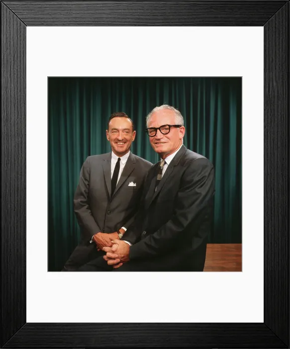 Framed Print : Barry Goldwater and William Miller Posing Together Framed Print : Barry Goldwater and William Miller Posing Together