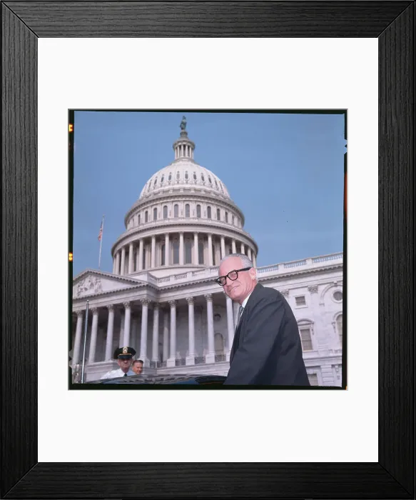 Framed Print : Barry Goldwater in Front of the Capitol Framed Print : Barry Goldwater in Front of the Capitol