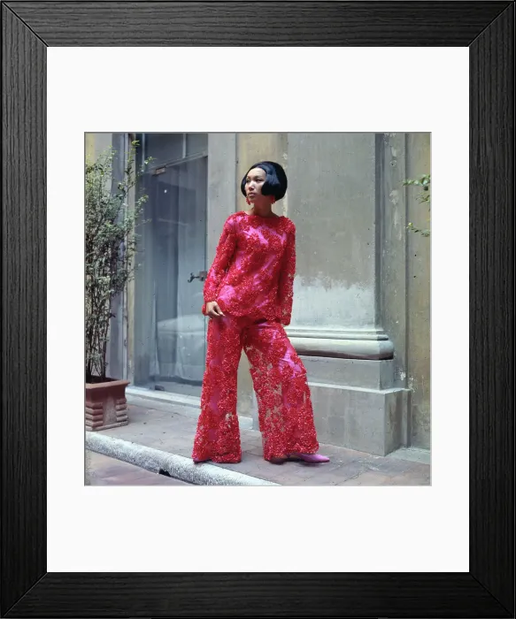 Framed Print : Model Wearing Emilio Pucci Fashions Framed Print : Model Wearing Emilio Pucci Fashions