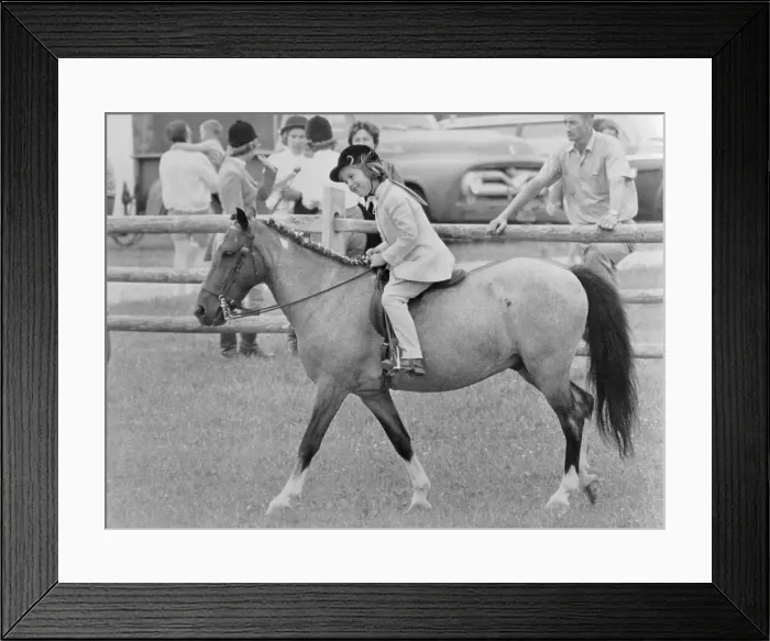 Framed Print : Caroline Kennedy Riding Pony Framed Print : Caroline Kennedy Riding Pony
