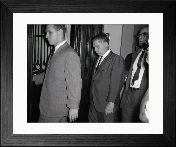 Framed Print : Jimmy Hoffa Leaves Federal Court Framed Print : Jimmy Hoffa Leaves Federal Court