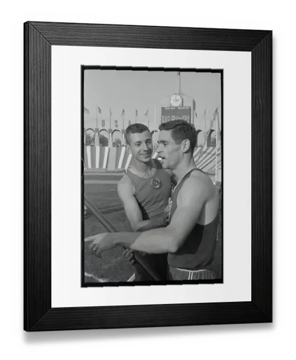 Framed Print : Igor Petranko Congratulating Fred Hansen Framed Print : Igor Petranko Congratulating Fred Hansen
