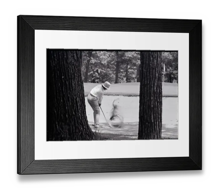Framed Print : Judy Bell Chipping from Sand Trap