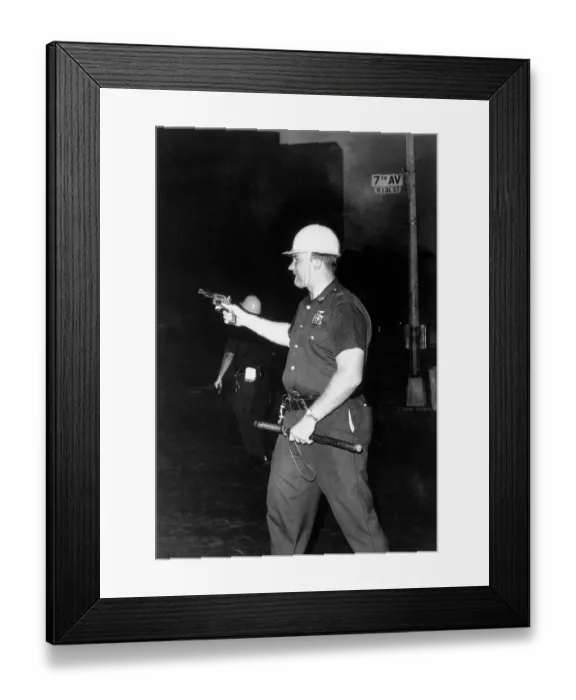 Framed Print : Police at Harlem Riot Framed Print : Police at Harlem Riot