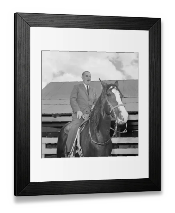 Framed Print : Johnson Riding His Horse And Laughing Framed Print : Johnson Riding His Horse And Laughing