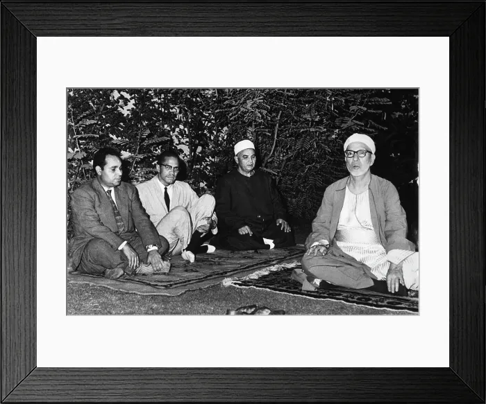 Framed Print : Malcolm X Meeting With Sheik Abdel Rahman Tag Framed Print : Malcolm X Meeting With Sheik Abdel Rahman Tag