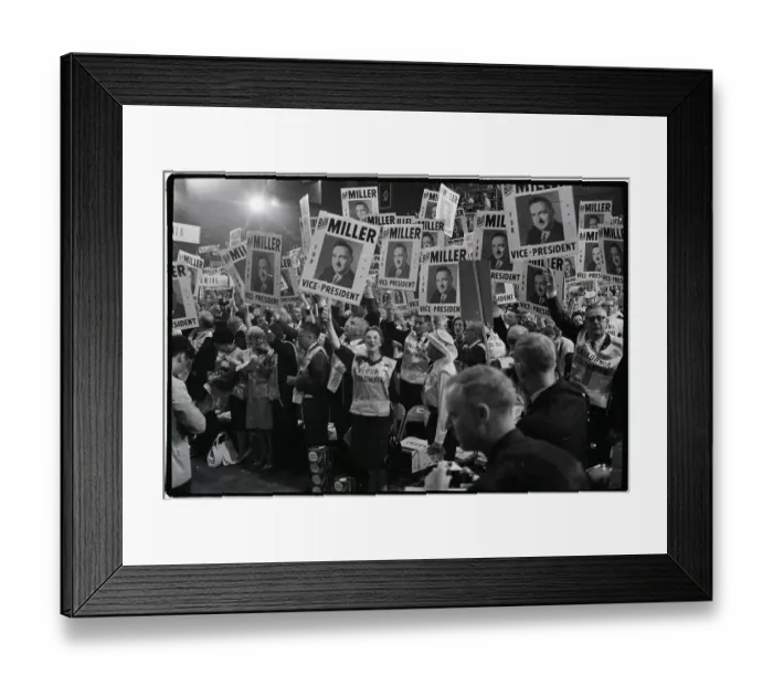 Framed Print : GOP Delegates Boost Miller for VP Slot 1964 Framed Print : GOP Delegates Boost Miller for VP Slot 1964