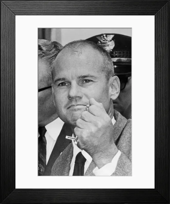 Framed Print : Sam Sheppard Holding Rosary Beads