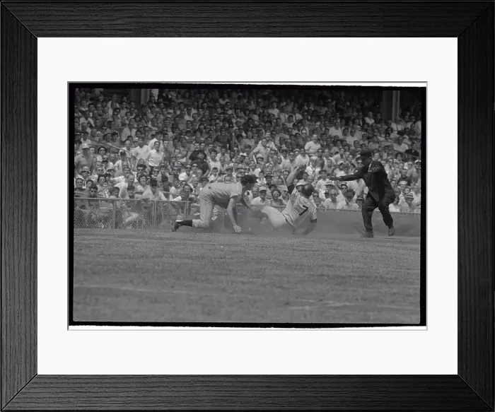 Framed Print : Baseball Players in Action Framed Print : Baseball Players in Action