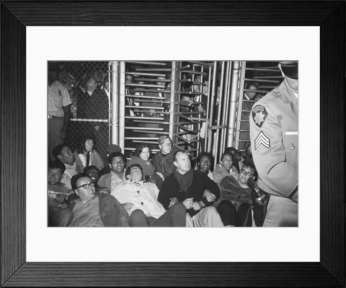 Framed Print : Sit-In Blocks Turnstiles Framed Print : Sit-In Blocks Turnstiles