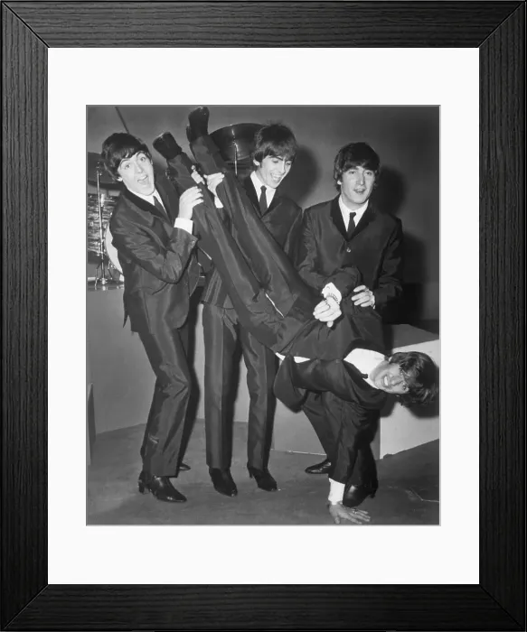 Framed Print : The Beatles Holding Ringo Starr