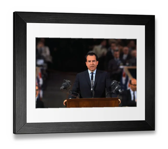 Framed Print : Richard Nixon at Podium Framed Print : Richard Nixon at Podium