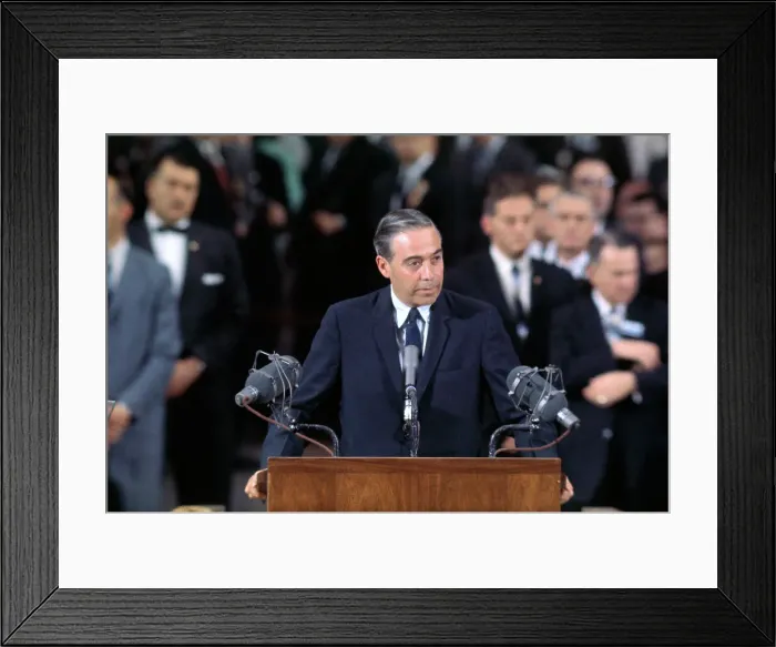 Framed Print : William Scranton at Podium