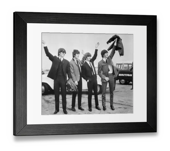 Framed Print : The Beatles Waving Framed Print : The Beatles Waving