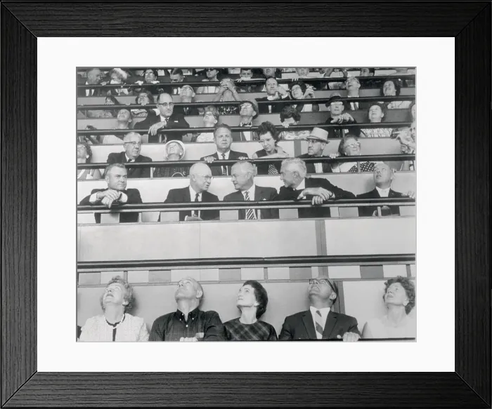 Framed Print : Dwight D. Eisenhower Visiting World's Fair IBM Pavilion Framed Print : Dwight D. Eisenhower Visiting World's Fair IBM Pavilion