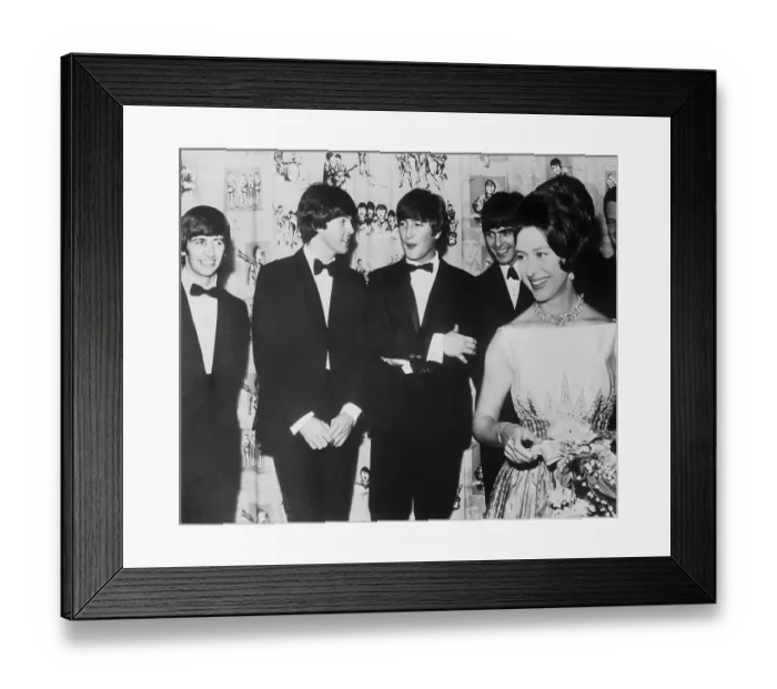 Framed Print : The Beatles and Princess Margaret Framed Print : The Beatles and Princess Margaret