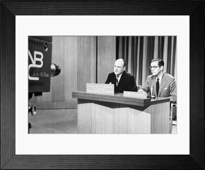 Framed Print : Melvin Laird on Television Program with John Chancellor Framed Print : Melvin Laird on Television Program with John Chancellor