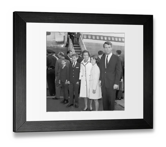 Framed Print : Robert F. Kennedy and his Family Arriving at Kennedy International Airport