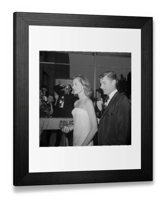 Framed Print : Roddy McDowell and Lauren Bacall