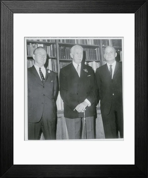 Framed Print : Georges Vanier Posing with Others Framed Print : Georges Vanier Posing with Others