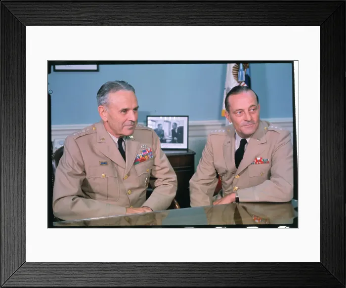 Framed Print : Admired Generals at Table Framed Print : Admired Generals at Table