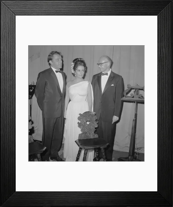Framed Print : Richard Burton and Elizabeth Taylor with Philip Burton Framed Print : Richard Burton and Elizabeth Taylor with Philip Burton