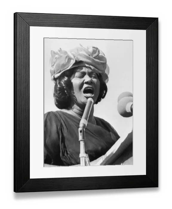 Framed Print : Mahalia Jackson Speaking at Rally Framed Print : Mahalia Jackson Speaking at Rally