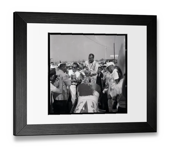 Framed Print : A.J. Foyt Celebrates Racing Win With Others Framed Print : A.J. Foyt Celebrates Racing Win With Others
