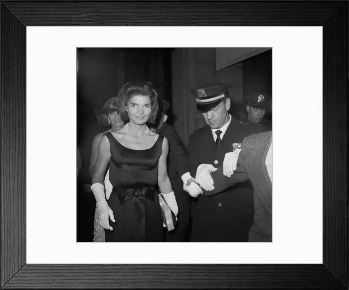 Framed Print : Police Locking Arms for Jacqueline Kennedy and Patricia Lawford Framed Print : Police Locking Arms for Jacqueline Kennedy and Patricia Lawford